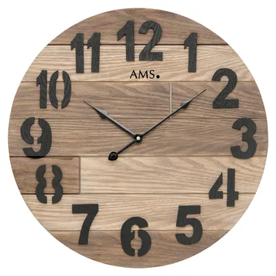 Produktbild von AMS W9569 Wanduhr mit lackiertem Holzgehäuse