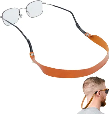 Produktbild von Handgefertigtes Brillenband aus Leder für Sportsonnenbrillen, Brillenhalter zum Umhängen und Geschenk für Männer und Frauen