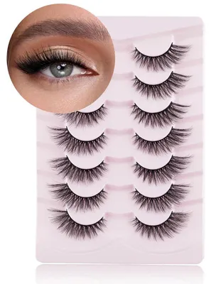 Productafbeelding van Kunstwimpers, kattenooglook, 7 paar, model F02, lengtes 6-17 mm