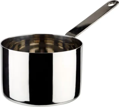 Produktbild von APS 40644 Stielkasserolle / Serviertopf POLARIS, 6er-Set, Ø 9 cm, Höhe 6 cm, Edelstahl, 0,36 Liter, nur zum Servieren geeignet
