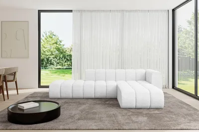 Produktbild von ALTDECOR Modulares Sofa Ecksofa in L-Form - Zuvon-L1 - 296x177x70 cm Weiß - Corner modular Sofa Eckcouch Couch Wohnlandschaft Cauchsofa Bodensofa Polstersofa