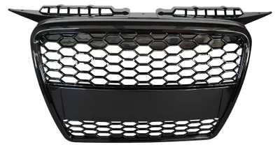Waben Gitter Kühlergrill SCHWARZ GLANZ für Audi A3 8P 2005-2008 Vorfacelift – Produktansicht