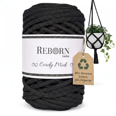 Zdjęcie produktu dla Sznurek do makramy 4 mm Cordy Midi, 250 g bawełnianego sznurka, miękki i wytrzymały, kolor 115 Deep Mocha
