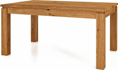 Produktbild von Esstisch Tinci aus Wildeiche massiv 100x200x77 cm mit Holzbeinen