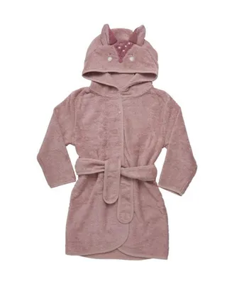 Produktbild von Bademantel mit Tierkapuze, Biobaumwolle, misty rose