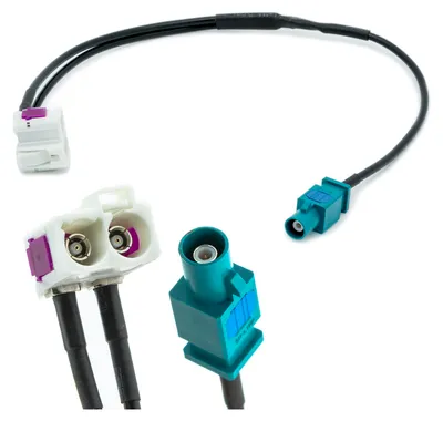 Produktbild von Adapter-Universe FAKRA Doppel Buchse auf 1x Stecker Auto Antennen Verteiler Adapter kompatibel mit Universal