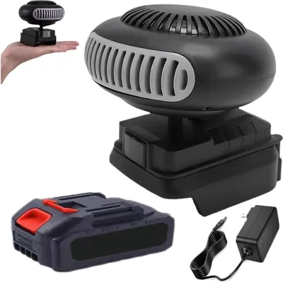 Produktbild von Akku Auto Heizlüfter 170 W, Mini Heizgerät mit Kippschutz, 2 Heizstufen, USB-Anschluss, kompatibel mit 20V Li-Ion Akku