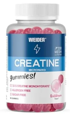Image de Weider Créatine micronisée, 66 gélules, saveur bubblegum