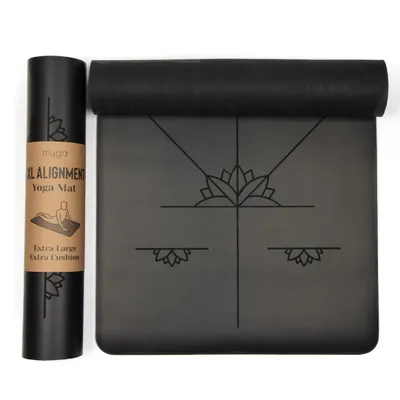 Immagine prodotto di Tappetino yoga Myga - Allineamento 6 mm XL - nero