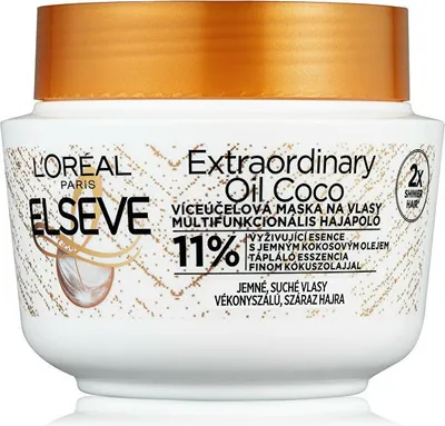 Produktbild von Haarmaske mit Kokosnussöl für normales bis trockenes, widerspenstiges Haar Elseve Extraordinary Oil 300 ml