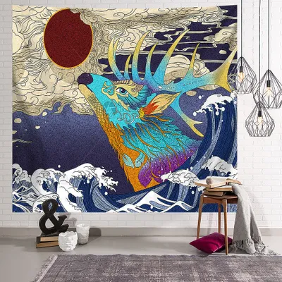 Produktbild von 200cmx 150cm Wandteppich, Makata, Wandschal, Natur, Wanddekoration, weiches Material, Teppich für Wohnzimmer, Schlafzimmer, Yogamatte, Picknickdecke, Wanddekoration, Farbe 29