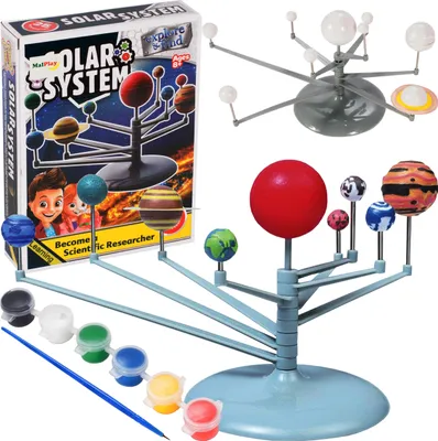 Produktbild von MalPlay Sonnensystem Modell DIY | Planeten Sets zum Bemalen | Kinder Wissenschaft Lernspielzeug | Geschenk für  Kinder ab 8 Jahren