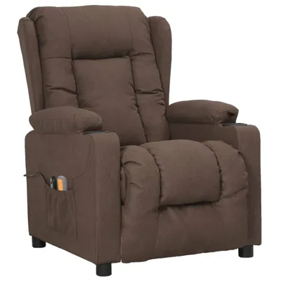 Produktbild von vidaXL Massagesessel Elektrisch Taupe Stoff