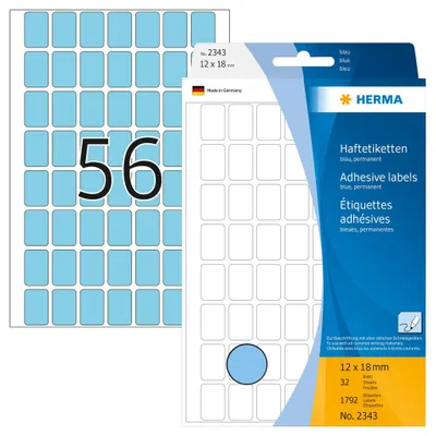 Immagine prodotto di Herma HERMA Etichette multiuso 12x18 mm carta blu opaca scritta a mano 1792 pz.
