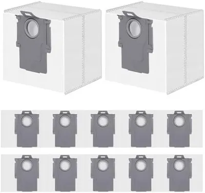 Produktbild von 12 Stück Staubbeutel für Roborock Q10 S5+/X5+, Q7 L5+/M5+, S8+/S8 Pro Ultra/S7 MaxV Ultra/Q7 Max+/Q8 Max+/Q5 Pro+/Q5 Max+ Staubsauger Absaugstation, Ersatzbeutel Zubehör Staubsaugerbeutel Ersatzteile