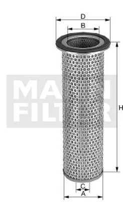 Obrázek produktu pro MANN-FILTER C 12 100 vzduchový filtr