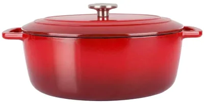 Produktbild von Cosy & Trendy Bräter Fontestic Traditionelle rote ovale aus Gusseisen – 31 x 24 cm – emailliert