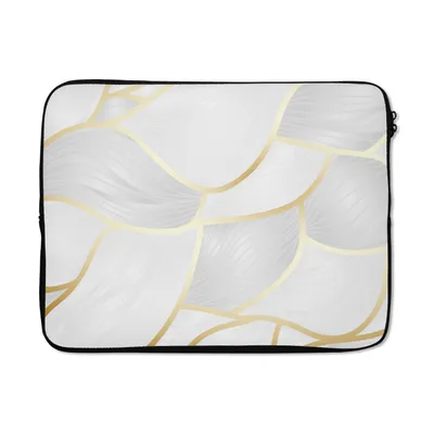 Produktbild von MuchoWow® Laptop Hülle 15 Zoll Abstraktes Muster mit goldenen Linien Laptoptasche - Laptoptasche - Sleeve - Rundum-Schutz