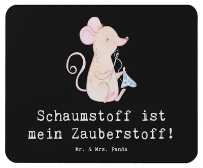 Produktbild von Mr. & Mrs. Panda Mouse Pad Zauber der Polsterin - Schwarz - Geschenk, Berufsliebe, Design, Polsterarbeit, personalisierte Geschenke, Möbelrestaurierung, Berufsalltag