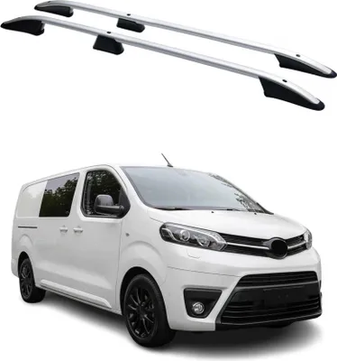 Image de Barres de toit longitudinales pour Toyota Proace 2016-2024 L2 Aluminium Gris