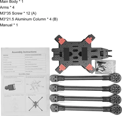 Zdjęcie produktu dla 15-calowa rama FPV z włókna węglowego 580 mm do zdalnie sterowanych quadrocopterów wyścigowych DIY