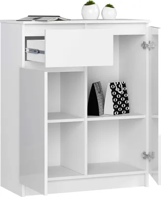 Produktbild von Kommode 80cm mit 1 Schublade 2 Türen Sideboard Schrank Anrichte 99cm hoch