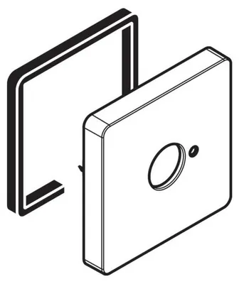 Zdjęcie produktu dla Rozeta 68x68mm, do wylewki czarny matowy czarny matowy