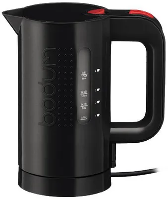 Produktbild von Bodum 11154/01/106/278/294/565/911/913 Bistro Schnurloser Wasserkocher, Kunststoffgehäuse, 1 l FÃ1/4llmenge, 1415 Watt, Kalkfilter, Abschaltautomatik