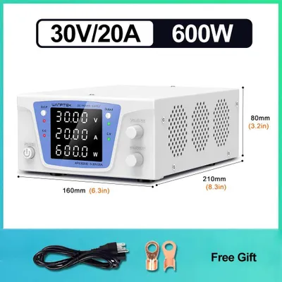 Obrázok produktu pre Laboratórny zdroj – nastaviteľný DC zdroj – 30V 20A – regulovaný výstup – výkon viac ako 500W – zástrčka 220V (EÚ)