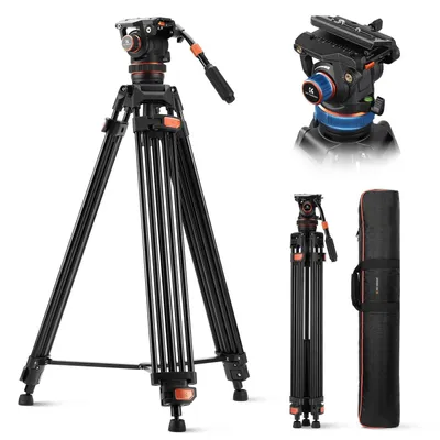 Image de Trépied photo/vidéo - Trépied réglable de 89 à 191 cm