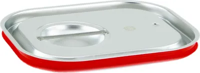 Produktbild von GN Deckel Gastronorm 1/2 mit Silikonring aus Edelstahl GVK ECO