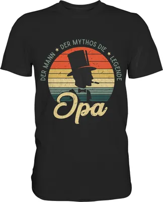 Produktbild von Opa die Legende Herren Premium T-Shirt – Black / 3XL