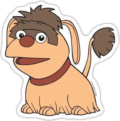Produktbild von Spreadshirt Sandmännchen Und Seine Freunde Hund Moppi Sticker Aufkleber, 10 x 10 cm, Mattweiß