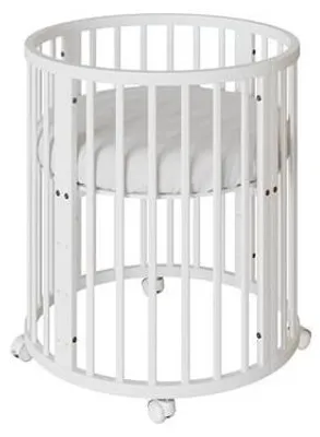 Produktbild von Wachsendes Kinderbett 3in1 oval + Matratze New Baby weiß
