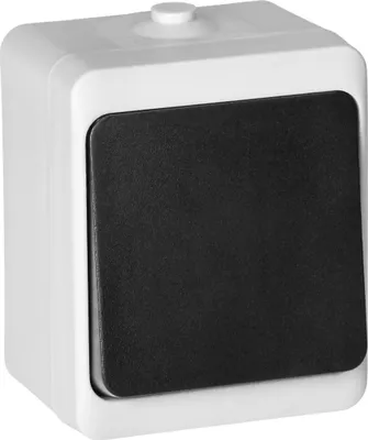 Productafbeelding van AQUATIC MINI IP54 deurbelknop, wit en zwart