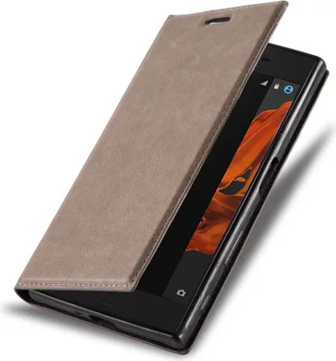 Immagine prodotto di Cadorabo custodia per Sony Xperia XZ / XZs cover protettiva in marrone custodia per cellulare cover chiusura magnetica