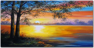 Produktbild von Coloray - Bild aus Glas - 120x60 cm - Küche wanddekoration Dekoration wohnzimmer gehärtetes Glas glasblock mit bild - Sunset Himmel