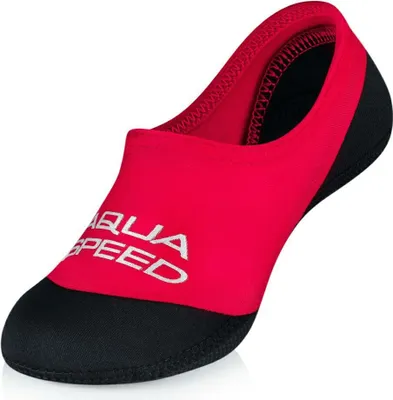 Produktbild von AQUA SPEED Neoprensocken Schwimmsocken Surfschuhe Socken neopren 26/27 rot/schwarz