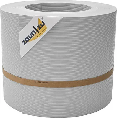 Produktbild von Sichtschutzstreifen zaun|zu RILLE 26m Rolle PP Zaunblende Doppelstabmattenzaun Lichtgrau 26m