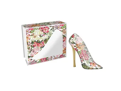 Parfüm in High Heel Form mit Blumenmuster
