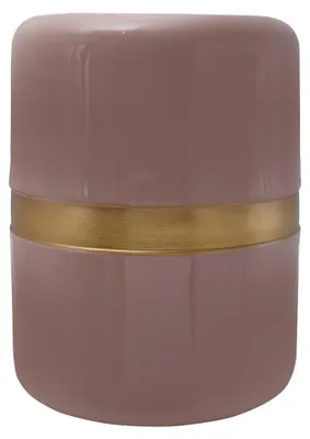 Image de Table d'appoint Art Déco 450 en métal rose antique et or