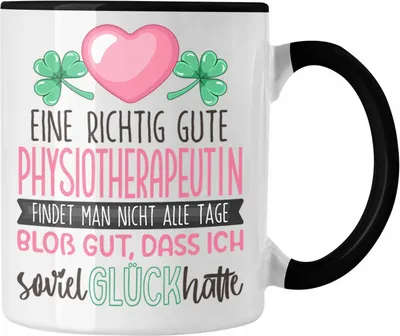 Produktbild von Trendation - Physiotherapeutin Tasse Geschenk Dankeschön Beste Physiotherapeutin Der Welt Dankeschön (Schwarz)