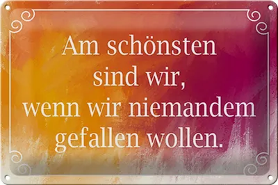 Produktbild von Blechschild Spruch 30x20cm am schönsten sind wir wenn wir