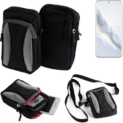 Produktbild von K-S-Trade Holster Schutz Hülle kompatibel mit Honor Magic6 Handy Hülle Gürteltasche Umhängetasche mit Zusatzfach schwarz