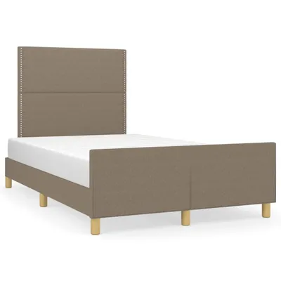 Produktbild von vidaXL Bettgestell ohne Matratze Taupe 120x200 cm Stoff
