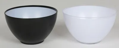 Produktbild von 12x Kunststoffschälchen Müslischale Dessertschale Eisbecher schwarz weiß Schale Schüssel