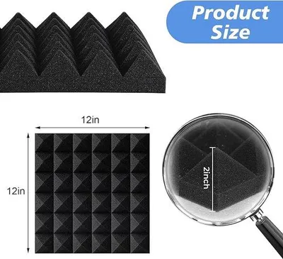 Obrázek produktu pro Zvukově izolační pěnové stěny, studiové stěny, izolační stěny, zvuková izolace, tloušťka 12 cm