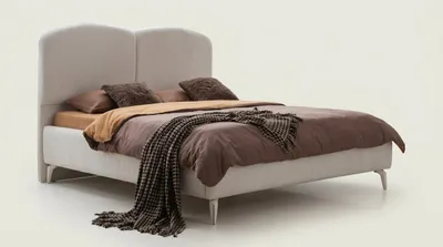 Productafbeelding van Bed met hoofdeinde, modern, beige, zacht, comfortabel, met opbergruimte, robuust