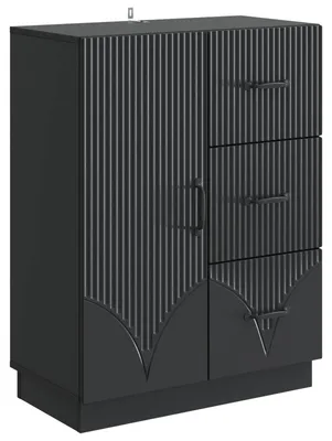 Obrázok produktu pre vidaXL Komoda čierna 66 x 34,5 x 87 cm drevotrieska