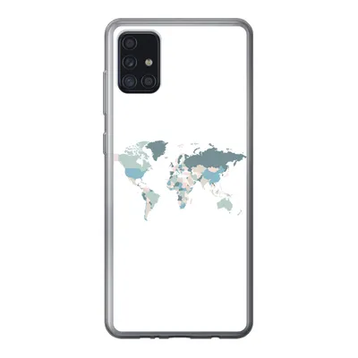 Produktbild von MuchoWow® Handyhülle Schutzhülle Hülle für Samsung Galaxy A52 5G Weltkarte - Pastell - Länder Silikon Softcase Handy Hülle - Umschlag